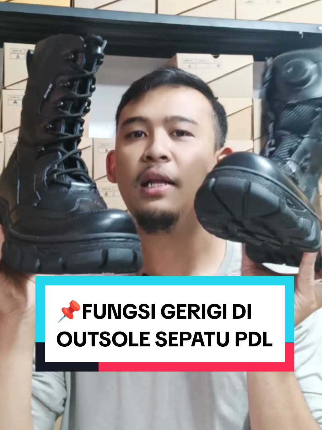 BENTUK GERIGI SOL RUBBER: BIKIN GAK GAMPANG KEPELSELET!  Outsole Sepatu PDL army86 terbuat dari rubber anti-slip berkualitas yang dijahit kuat melingkar sekeliling bodi. Stabil & aman!  kamu suka versi tali putar atau tali ikat ?  #edukasi  #Army86 #SepatuPDL #AntiSlip  #fyp 