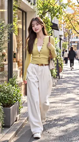 やわらかな淡色イエローが可愛い、細リブニットカーディガン。すっきり見えるフィット感で、女性らしいシルエットを演出します。ボタンを閉じてトップスとしても、開けて羽織りとしても着回し可能。デニムやワイドパンツ、スカートにも合わせやすく、秋冬から春先まで活躍する一枚です。#ニットカーディガン #秋冬コーデ #淡色コーデ #韓国ファッション #TikTokShop