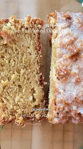 🍩OLD-FASHIONED DONUT LOAF🍩 ➡️FULL RECIPE: OBSESSEDCAKES.COM!  🍩This is my old fashioned donut loaf and it’s what started my whole donut loaf series! 🍩It’s so easy to make, it’s beginner friendly, pantry friendly, there’s no frying and after your first bite, you will immediately think you are eating an old fashioned donut loaf! ❤️I recently added a video to the recipe page and it walks you through all of the steps  ❤️If you haven’t tried my donut loaves yet, I highly recommend trying the one that started it all! #oldfashioneddonutloaf #donutloaf #obsessedcakes #oldfashioneddonut 