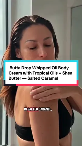 That whipped texture though. 🤎✨ Salted Caramel, shea butter, and tropical oils leave my skin looking smooth and glowing. And that scent? So good. #fentybeauty #FentySkin #buttadrop #saltedcaramel #bodycare @Fenty Beauty 