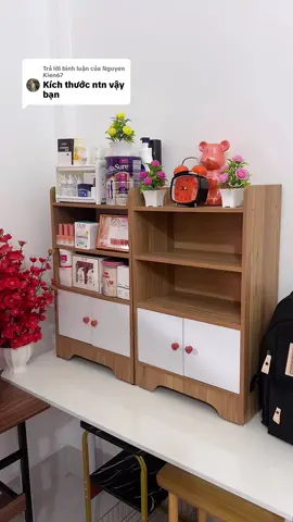 Trả lời @Nguyen Kien67 Cao 70,dài 42 và chiều sâu là 24 rộng rãi thoải mái cho mình sắp xếp đồ đạc luôn nha#tutap #noithatdep #trangtrinhacua #xh 
