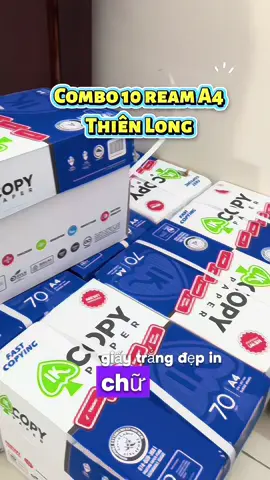 Combo 10 ream giấy A4 Thiên Long. #xuhuong #giayin #Thienlong #saleluongve 