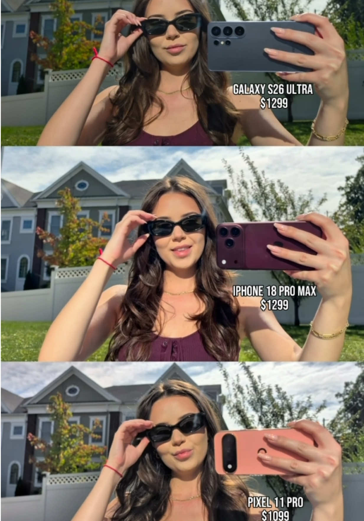 Tested these phone cameras outside! Which one is better? #iphone18pro #galaxys26ultra #pixel11pro