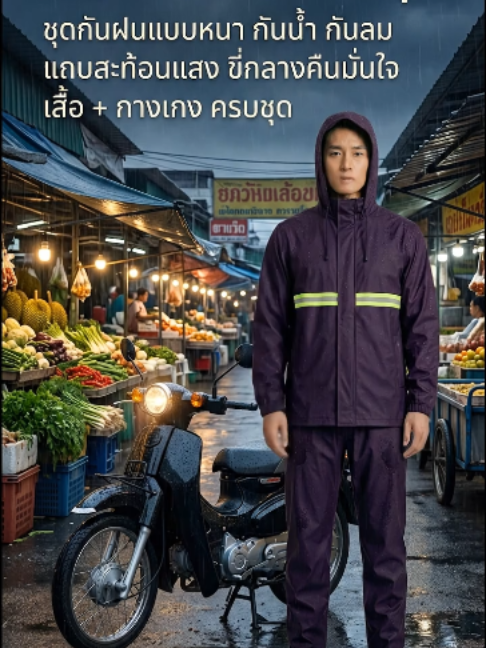 ฝนตกก็ไม่หวั่น! ชุดกันฝนนำเข้า ใส่สบาย กันน้ำเป๊ะ ☔��✨ #ชุดกันฝน #เสื้อกันฝน #ของมันต้องมี #ฝนตก