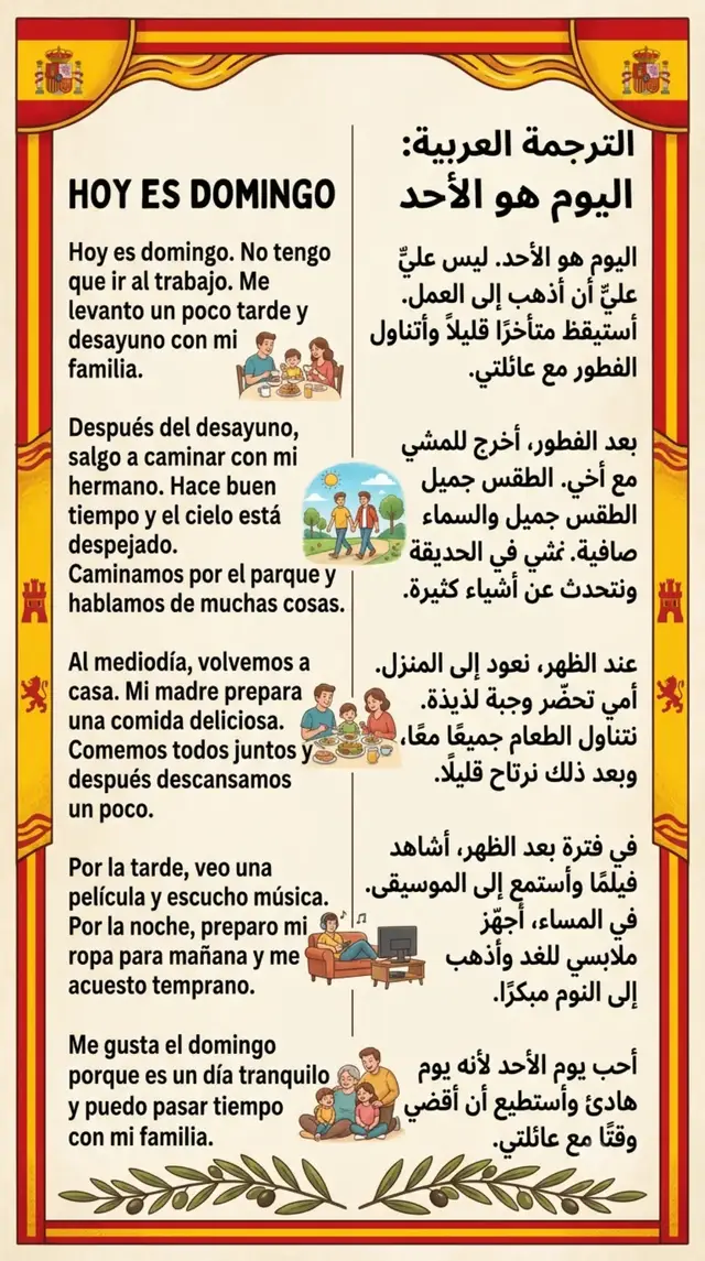 استمتع بقراءة قصة قصيرة باللغة الإسبانية بعنوان 