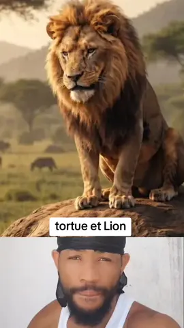 tortue et lion dans la forêt #tiktokviral #viralvideo #haitiantiktok #viral #ariana 