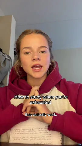 How I study as a CHRONICALLY sleepy girl  #sleepy #school #college #studytok