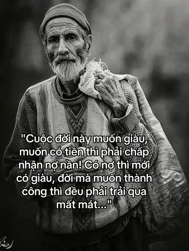 Cuộc đời này, để trở nên giàu có và có tiền, đôi khi ta phải chấp nhận nợ nần. Có nợ thì mới có cơ hội làm giàu. Thực tế, nếu muốn thành công, ai cũng phải trải qua những mất mát và khó khăn. #tamtrang #suyngam #baihoccuocsong #fyp #viral 