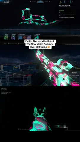 First in The world to Unlock   The New Melee Arcblade level 250 Camo 😍 #fyp #foryou #callofduty #warzone #bo7 