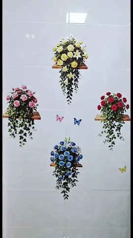 Tranh Decal 3D dán tường combo 4 lẵng hoa rực rỡ #decal #tranhdantuong #tranhdantuong3d #giadungtienich #dogiadung 