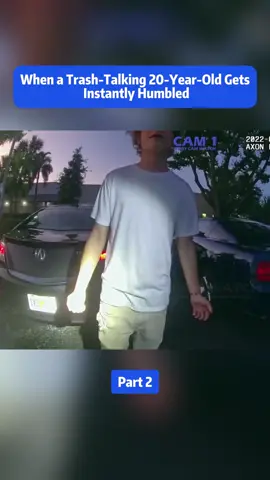 When a Trash-Talking 20-Year-Old Gets Instantly Humbled#cops#policeofficer#copsusa#bodycam