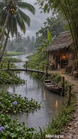Mưa rơi bên mái lá… nghe tuổi thơ trở về.#MienKyUc #KyUcMienTay #MienTayXua #NgayXua #HoaiNiem 