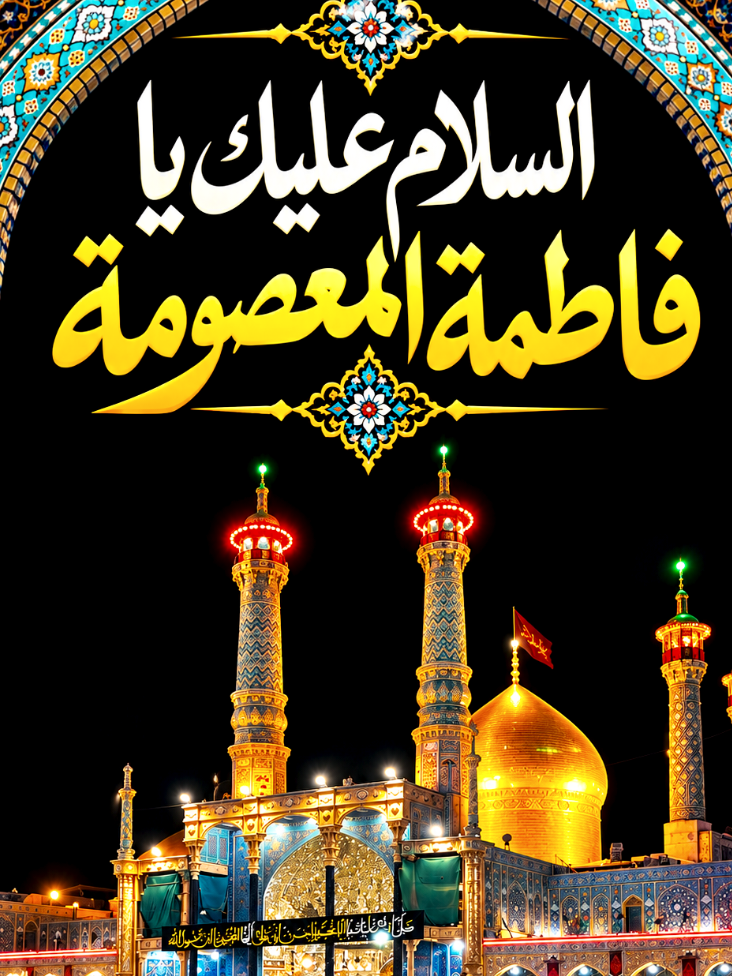 اَلسَّلامُ عَلَيْكِ يَا فَاطِمَةُ الْمَعْصُومَةُ، اِشْفَعِي لَنَا فِي الْجَنَّةِ فَإِنَّ لَكِ عِنْدَ اللَّهِ شَأْنًا مِنَ الشَّأْنِ، اَللَّهُمَّ إِنَّا نَسْئَلُكَ أَنْ تَخْتِمَ لَنَا بِالسَّعَادَةِ وَلَا تَسْلُب منا مَا نَحْنُ فِيهِ، وَلَا حَوْلَ وَلَا قُوَّةَ إِلَّا بِاللَّهِ الْعَلِيِّ الْعَظِيمِ #علی_ابن_موسی_الرضا #حضرت_معصومه #زيارة_مقبولة #الدعاءالمستجاب #قم 