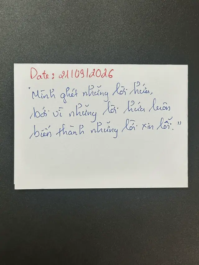 Mình gét những lời hứa… #buồn #tamtrang #status 