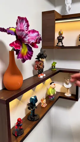 Corner Wall Shelf with Built-In Lights for a Cozy Modern Display #homeimprovement #homedecor#newproduct #furnituredesign 