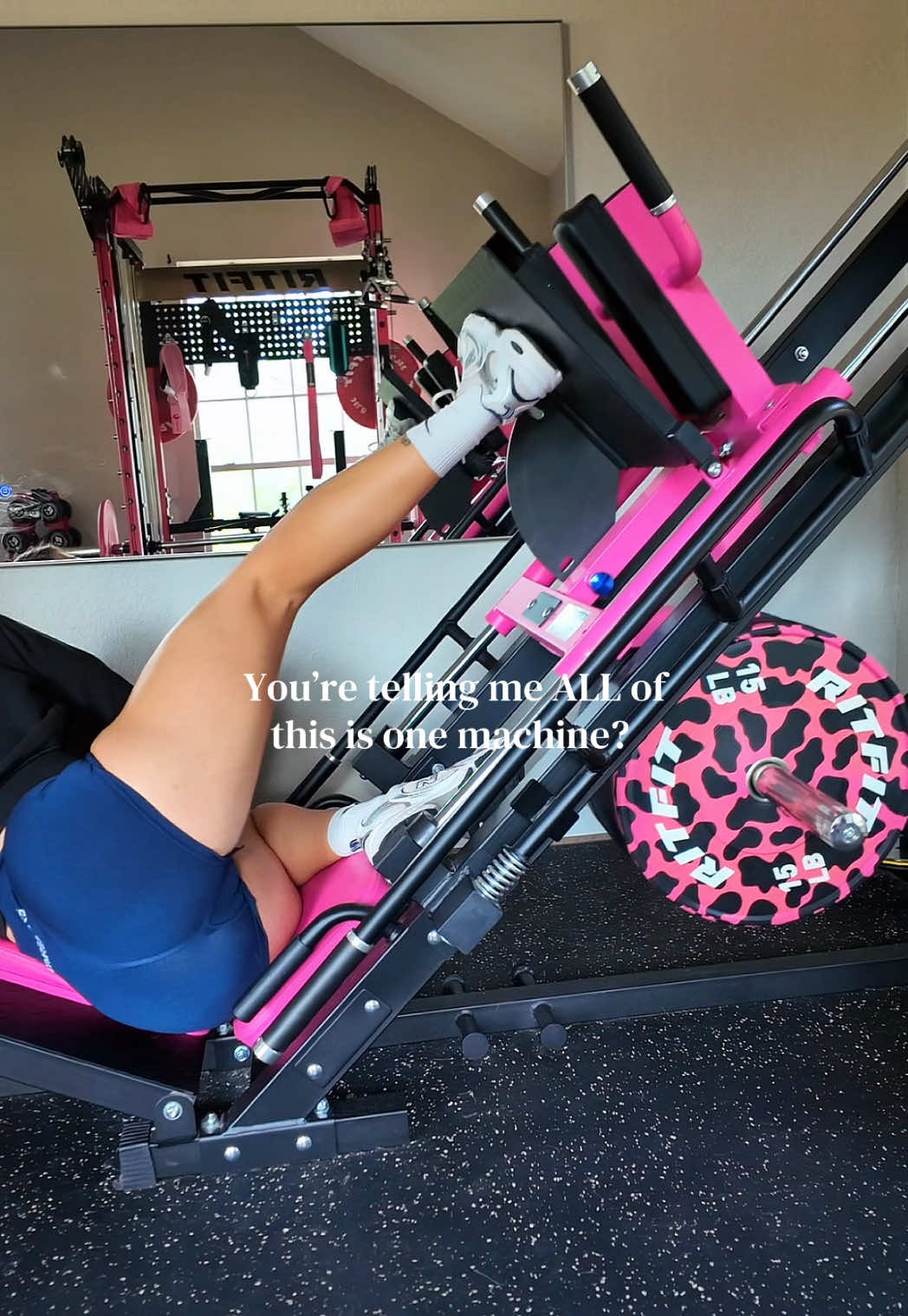 I thought leg press + hack squat was already enough… then I realized how much MORE I could do with this thing 😭🔥 If a machine is taking up space in my home gym, I’m getting every possible workout out of it 😂 #TikTokShopStockUp #Ritfit #LegPress #HackSquat #HomeGymEquipment 