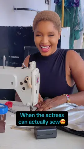When the actress can actually sew. And she does voice overs too . #actor #movie #youtube #celebrity #fashion 