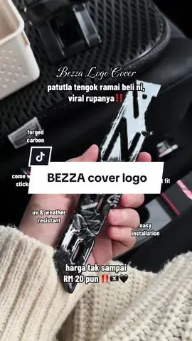 Dah cukup murah dah 🏴‍☠️ #wordlogoembled #bezza #perodua #coverlogo #forgedcarbon 