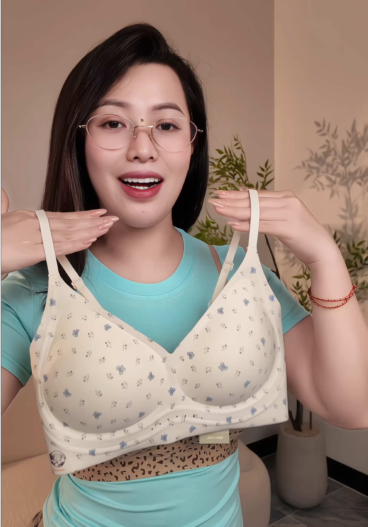 VISECRETBRA Áo Lót Da Beo Hoạ Tiết Đệm Mỏng Nhẹ Mặc Thoải Mái 