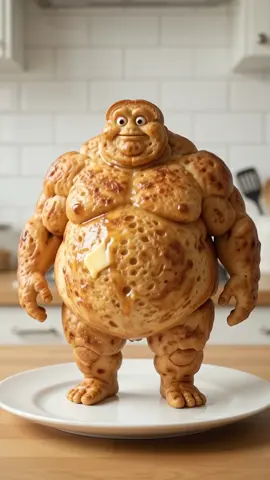 This French Toast Giant Went FULL POWER 😳🍞#FrenchToast #AIFood #FoodHumanoid #AIComedy #ViralAI 
