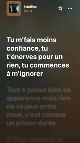 Dadju - intuition #dadju #applemusic #pourtoiii #lyrics_songs #francetiktok 