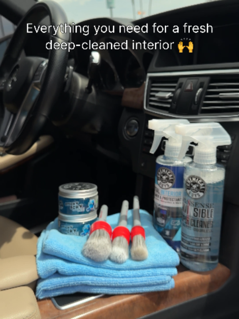 Turn the sound up and watch the interior come back to life! 🔊✨ Every spray, scrub, and wipe with the Chemical Guys Interior Cleaning Kit is seriously satisfying. #ChemicalGuys #InteriorCleaningKit #CleaningASMR #DetailingASMR #InteriorDetailing #CarCleaning #AutoDetailing #SatisfyingClean #CleanCar #CarTok #tiktokshopstockup