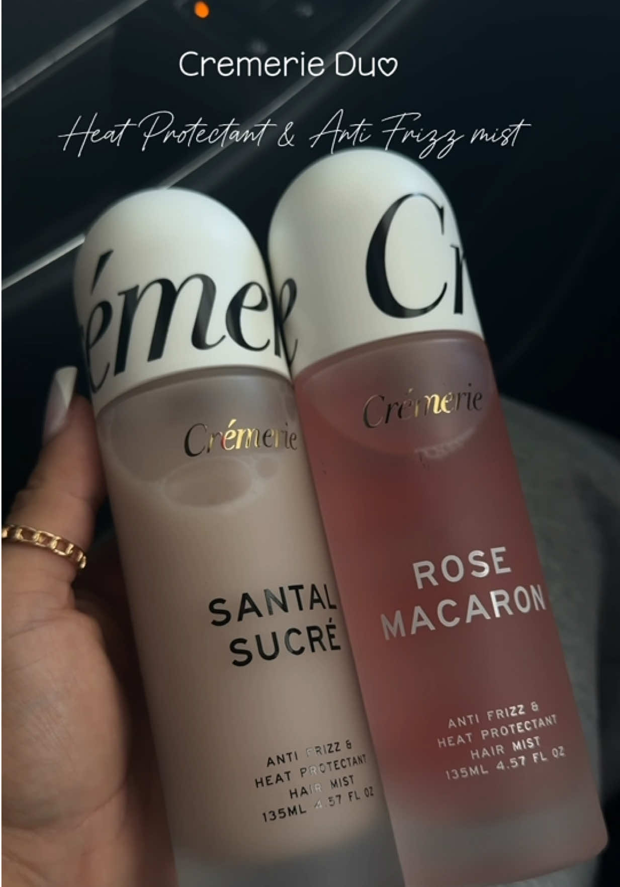 Heat protection & anti frizz mist 🌸🎀✨ #cremerieperfume #cremerie #cremeriehairmist 