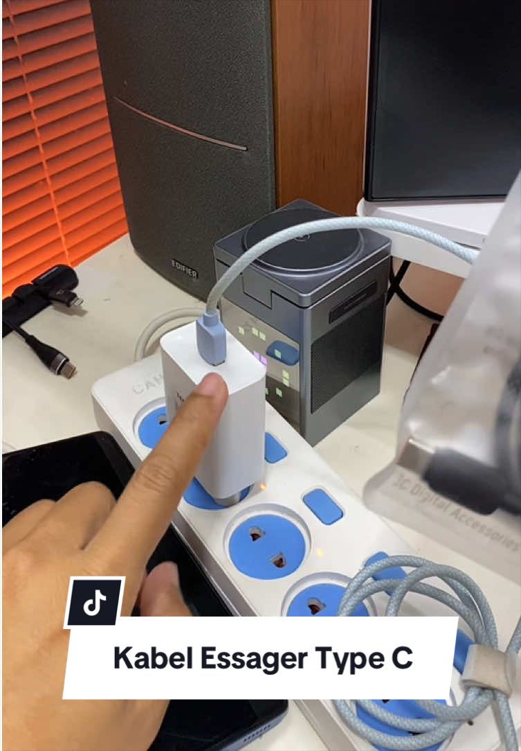 ESSAGER 7A 100W Kabel Data Fast Charging USB A To Type C #kabelcharger #kabelfastcharging #chargingcable #kabeltypec  #promoguncang99 