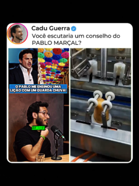 ☂️ O PABLO ME ENSINOU UMA LIÇÃO COM UM GUARDA-CHUVA! Parece uma situação simples, mas existe uma ideia muito maior por trás de um guarda-chuva. Imagine vários guarda-chuvas pretos lado a lado e, no meio deles, apenas um amarelo. Mesmo sem ninguém apontar para ele, provavelmente seria o primeiro que chamaria sua atenção. E é exatamente assim que funciona quando você tenta conquistar a atenção das pessoas. Todos os dias, somos bombardeados por anúncios, vídeos, marcas e pessoas tentando vender alguma coisa. Quando tudo parece igual, aquilo que segue o mesmo padrão acaba sendo facilmente ignorado. O problema é que muita gente tenta melhorar o conteúdo apenas colocando mais informação, mais efeitos ou falando mais alto. Mas, muitas vezes, o que realmente faz diferença é simplesmente ser diferente o suficiente para fazer alguém parar. No marketing, você não precisa necessariamente ser o melhor para ser percebido. Primeiro, precisa conseguir a atenção. Depois disso, vem a oportunidade de mostrar o que você tem a oferecer. É por isso que uma pequena mudança pode fazer tanta diferença. Um detalhe diferente, uma abordagem inesperada ou uma forma nova de apresentar algo comum pode transformar completamente a maneira como as pessoas enxergam aquilo. 💭 No meio de tantos iguais, o que você está fazendo para ser o guarda-chuva que todo mundo percebe? #Marketing #PabloMarçal #allucy #allu@allu.oficial