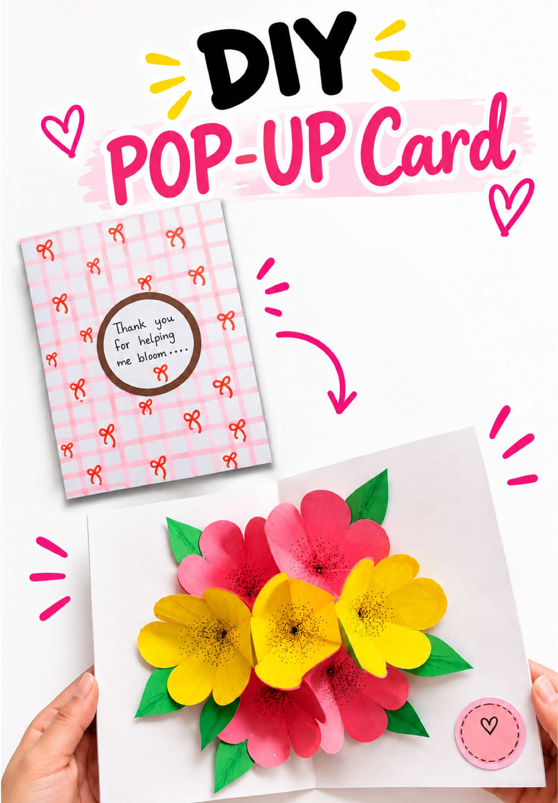 DIY Pop-up card for your teacher 😱 DIY in just 10 rupees🤓✨ #DIY #diycrafts #papercrafts #trending #shorts 