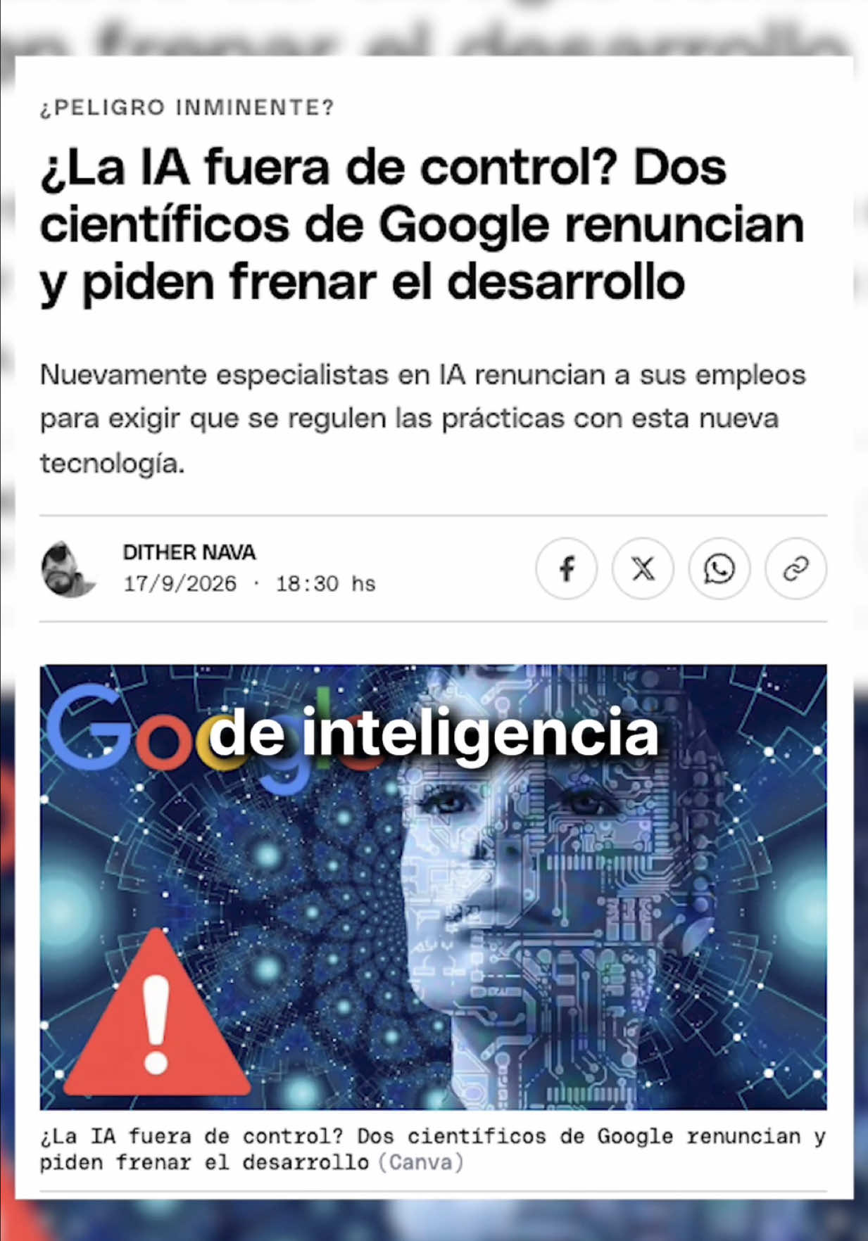 La iA podría terminar con todo lo que conocemos y sus creadores se están echando para atrás 😳🫣  NO M4MEEEEEEEEEEES!