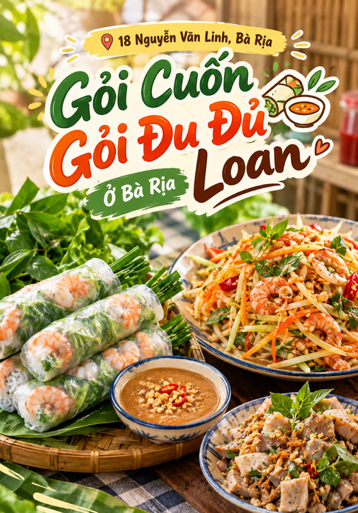 Gỏi Đu Đủ, Gỏi Cuốn Loan Ở Bà Rịa #ancungtiktok #foodreview #cauutdidodiday #bariavungtau #baria 
