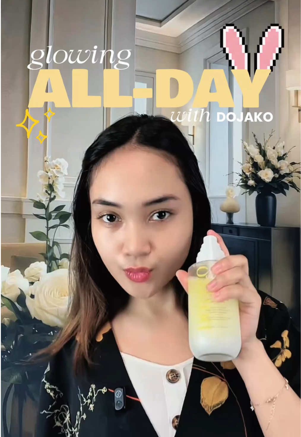 Rahasia muka glowing badai seharian! 🤫✨   Nggak perlu step skincare yang ribet, cukup pake Facemist Dojako.   Tinggal dikocok, semprot, dan wajah auto segar serta lembap seharian. #facemist #facemistmilkshakedojako #facemistdojako #glowingskin #dojakoskincare 