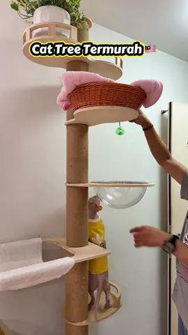 Bosan perabot rumah rosak kena cakar? Dapatkan Cat Tree Large Cat House kayu padu ini sekarang! Rumah kucing mewah dan tahan lasak ini adalah penyelesaian terbaik untuk si bulu bermain dan mengasah kuku tanpa merosakkan sofa anda. #cattree #cathouse #rumahkucing #catscratcher #catcondo