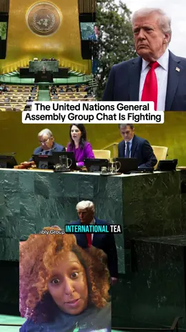 The UN Group Chat is already in SHAMBLES walkout, dapbackw.and thveats.-and it just got started. #unga2026 #unitednations #worldnews