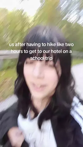 posted FROM THE TRAIL WERE ON btw #funny #meme #school #trip #Hiking 