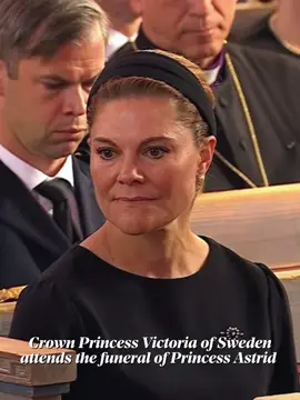 Crown Princess Victoria of Sweden attended the funeral of the three Norwegian Royal Siblings. #crownprincessvictoria #swedishroyalfamily #princessastrid #kingharald #norwegianroyalfamily 