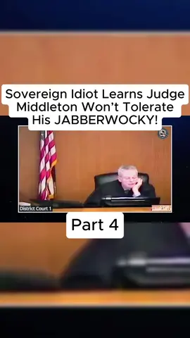 Sovereign Citizen Learns Judge Middleton Won’t Tolerate His JABBERWOCKY! #SovereignCitizen #JudgeMiddleton #Courtroom #LegalDrama #TrueCrime 