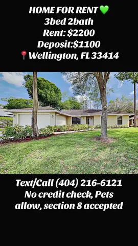 🚨🏡 WELLINGTON, FL RENTAL AVAILABLE! 🏡🚨 Searching for a 3-bedroom, 2-bathroom rental in Wellington, Florida? This property at 696 Blueberry Dr, Wellington, FL 33414 is now being advertised! 🔑✨ 🛏️ 3 Bedrooms 🛁 2 Bathrooms 💰 Rent: $2,200/month 🔐 Deposit: $1,100 📍 Wellington, FL 33414 Looking for a new place in the Wellington area? 📲 Send a direct message for more information about the property, rental requirements, and availability. 🏠 Private property owner with rentals available! Follow and send me a direct message if you would be interested in this rental. 📞 For more information: Kindly text or call the landlord with your preferred ZIP code, your name, and your contact number so I can forward your information to the landlord. The landlord can then provide you with more details about the property. ✨ Save this post so you can easily find it again! 📤 Share it with someone searching for a rental in Wellington. 💬 Send a message if you’re interested! #WellingtonFL #WellingtonFlorida #WellingtonRentals #FloridaRentals #SouthFloridaRentals                        