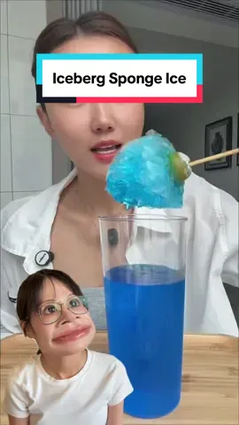Iceberg Sponge Ice 🧊❄️ #ice #foodasmr #drinks #chinesefood 