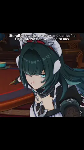 — genshin impact 7.1 archon quest | danica | traveler || ib: (@Kin) || the ending was lwk funny even tho it lasted for a millisecond || #GenshinImpact #genshin #danica #snezhnaya #genshinimpactedit || — danica and the traveler’s interaction in 7.1 about mora