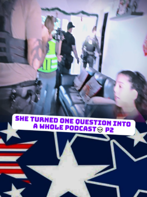 SHE TURNED ONE QUESTION INTO A WHOLE PODCAST💀 #cops #copsoftiktok #arrested #pattymayo #bountyhunter