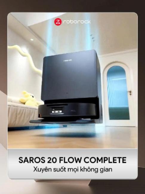 ⚡ Saros 20 Flow Complete không chỉ mang sức mạnh của một flagship con lăn, mà còn sở hữu khả năng thích ứng để làm sạch xuyên suốt mọi không gian. 💧 Công nghệ SpiraFlow 2.0 liên tục cấp nước sạch, tách nước bẩn ngay trong quá trình lau. 💧 Lực hút HyperForce 36.000Pa kết hợp hệ thống chống rối, cuốn gọn bụi bẩn và lông tóc. 💧 Thân máy mỏng 8,98cm linh hoạt luồn gầm, AdaptiLift Traverse 3.0 chủ động vượt ngưỡng. 💧 Reactive AI nhận diện vật cản, thích ứng linh hoạt trước từng thay đổi trên hành trình. 💧 Tại dock sạc, con lăn được giặt nóng 100°C – sấy 63°C, sẵn sàng cho lần làm sạch tiếp theo. Không gian càng nhiều biến đổi, Saros 20 Flow Complete càng cho thấy bản lĩnh của một flagship con lăn. #Roborockvietnam #otechvietnam #Roborock #viral #fyp #xuhuong #giadungtienich #giadung #vaccumcleaner #robothutbui #robothutbuilaunha #robot #hutbui #hutbuilaunha #launha #Saros20FlowComplete