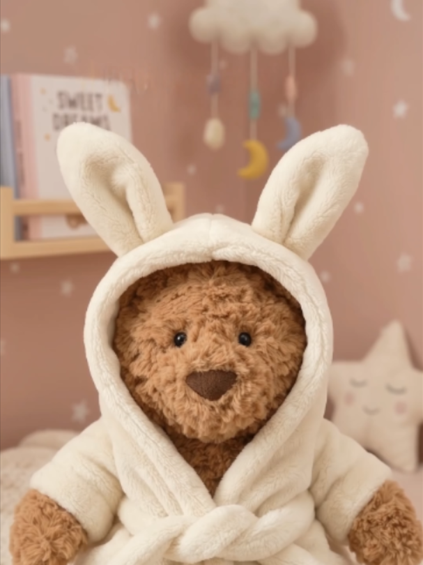 🐻‍❄️ Jellycat Bartholomew Bear in bunny mode! 🐰🤎 Too cute to handle! 🥹✨ #Jellycat #BartholomewBear #JellycatLover #CuteStuff #TikTokMadeMeBuyIt