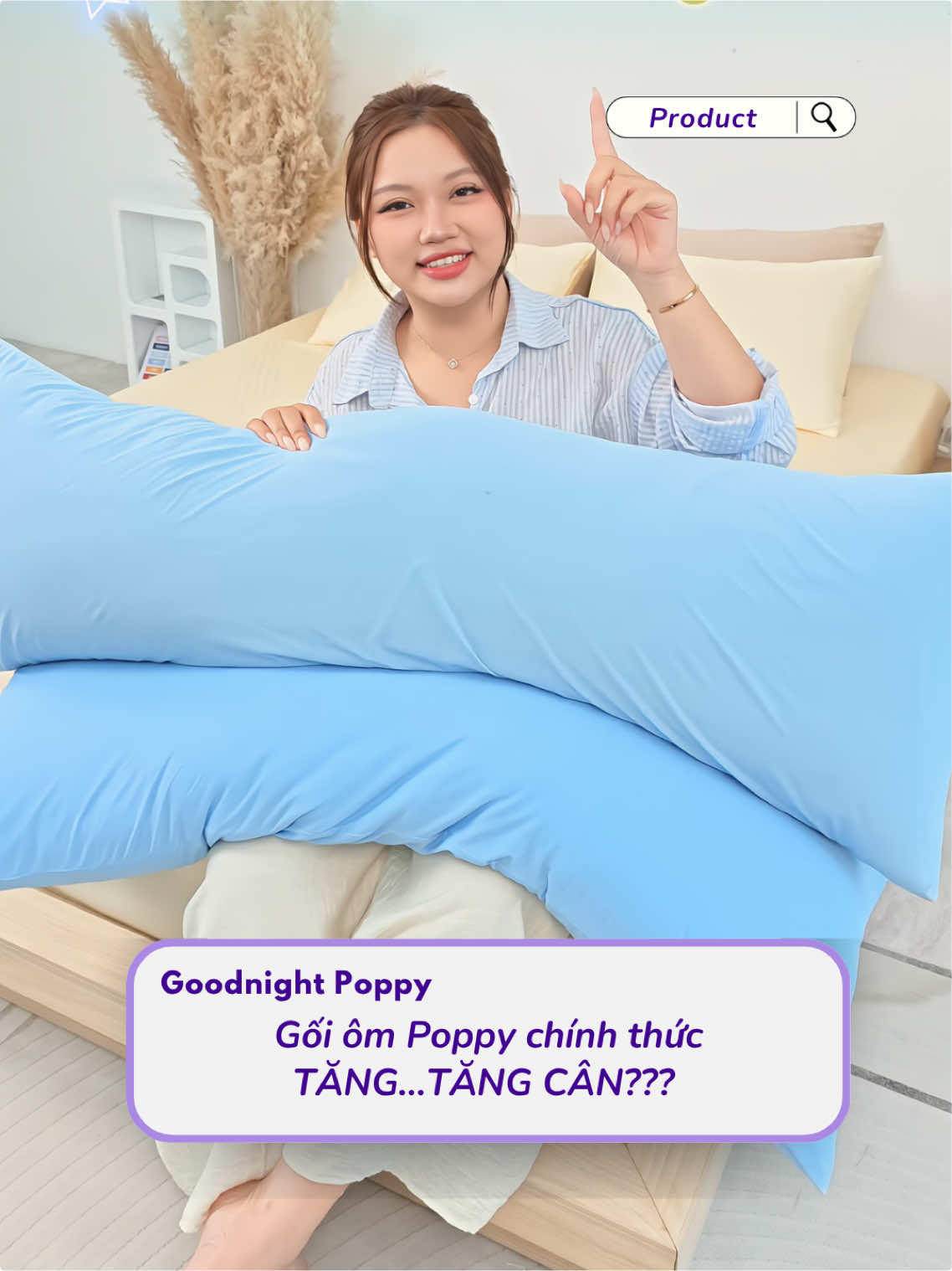 Gối ôm Poppy sẽ tăng…tăng cân từ tháng 9 này 🤨 #goodnightbedding #goiom #cooling #viral 