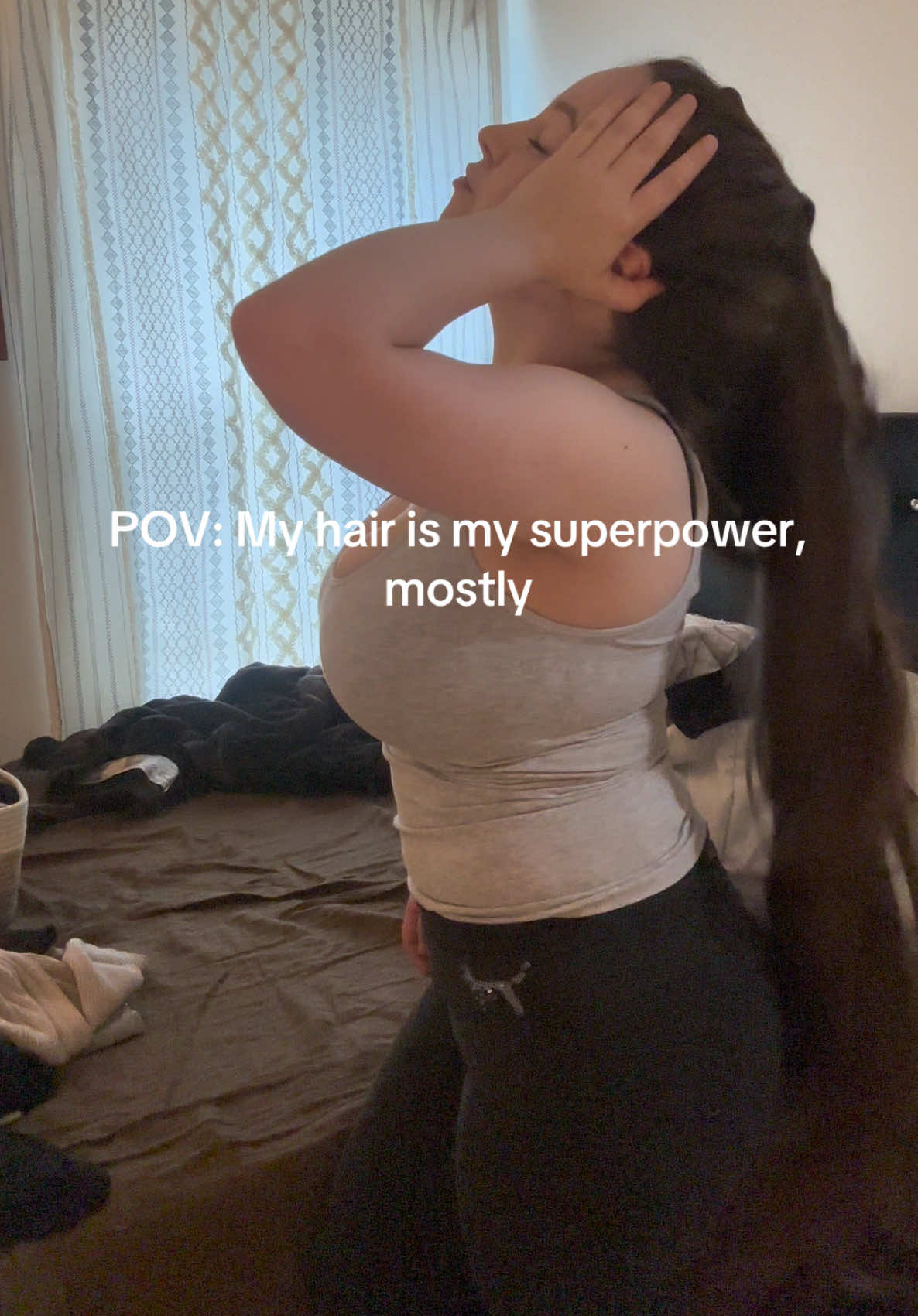 pov my long hair is my superpower (mostly) 💘 #hair #hairstyle #hairstyle #hairtransformation #hairdo 