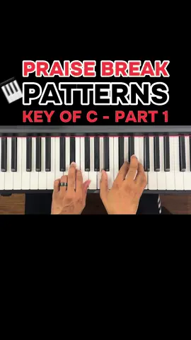 🎹 LET’S LEARN Learn a walk up and two common patterns that can be applied to a ‘praise break’ in the Key of C. Part 1. #psalmpiano #praisebreak #gospelmusicians #pianotutorial #fyp
