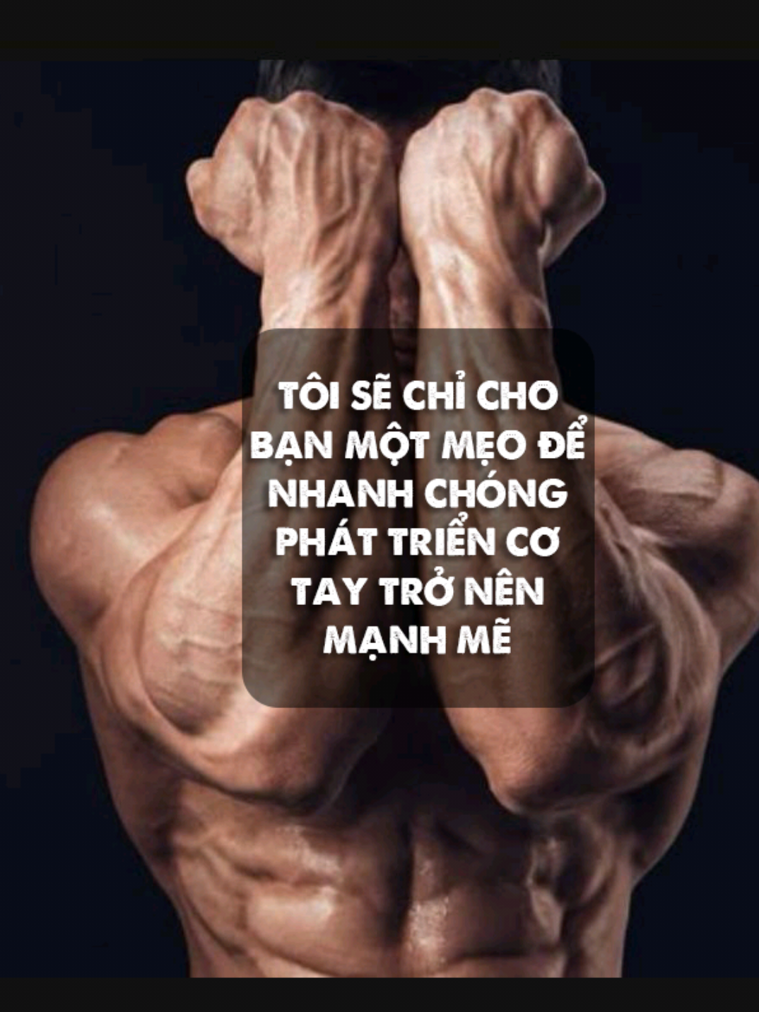 Tôi sẽ chỉ cho bạn một mẹo để nhanh chóng phát triển cơ tay trở nên mạnh mẽ. #gymkhoahoc #baitapgym #baitapgiamcan #luyentap #suckhoe 
