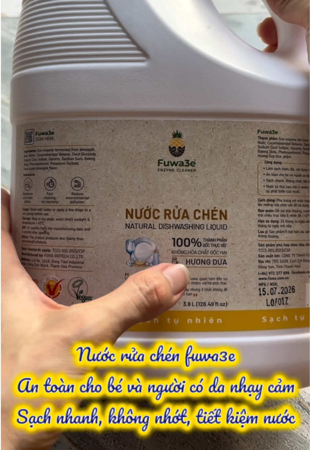 Nước rửa chén fuwa3e #nuocruachen #nuocruachenantoan #nuocruachenfuwa3e #nuocruachensinhhoc 