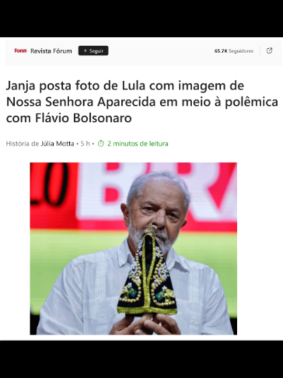 Lula e a santa